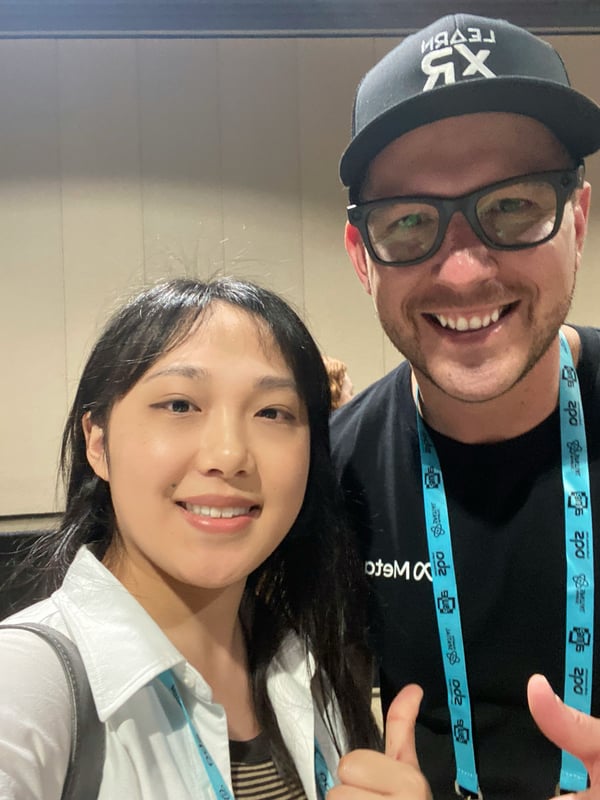 Sylvan meeting developer Dilmer Valecillos at AWE