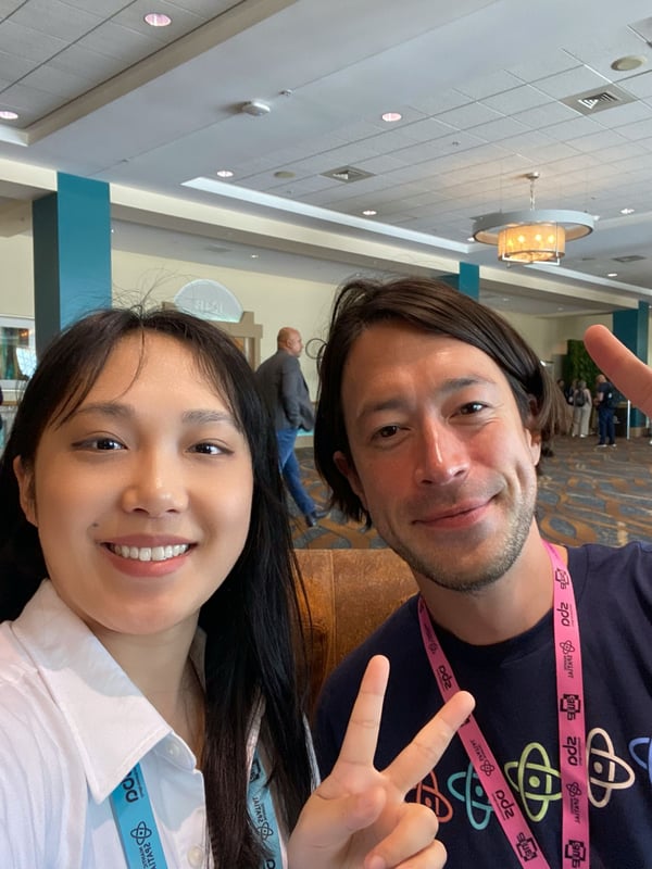 Sylvan with the Director of Liquid City at AWE