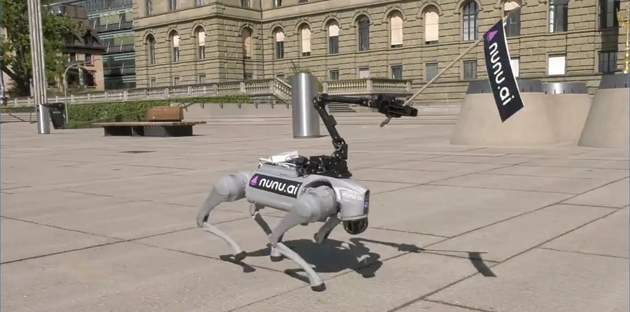 nunu.ai agent trained in virtual environments transferred to a real-world robot body